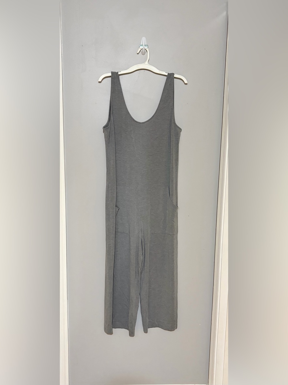 LOFT Seep Gray Lounge Wide-Leg Jumpsuit